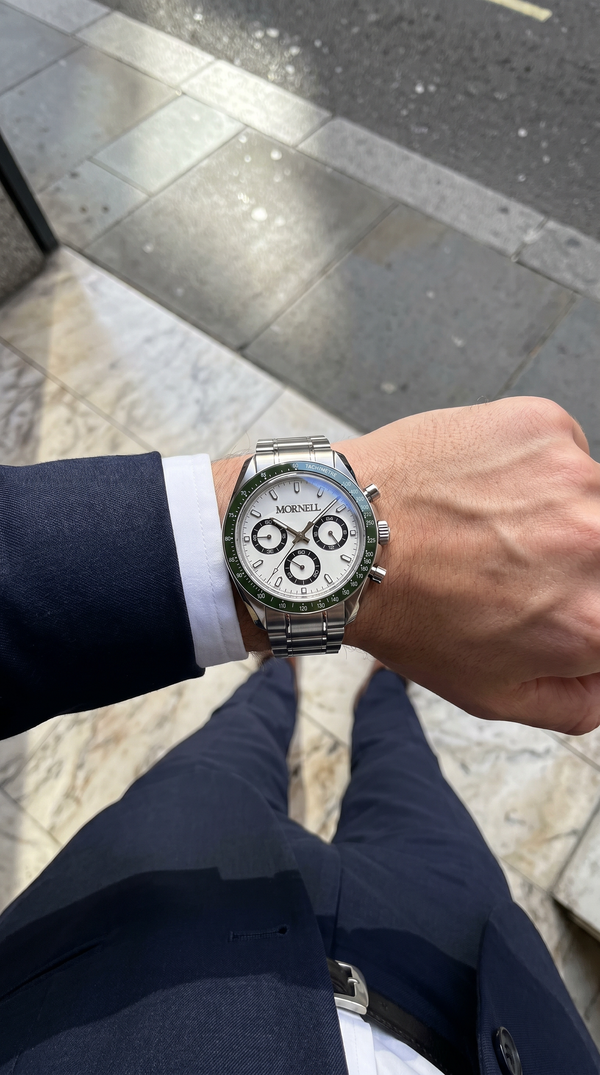 CHRONO Silver Steel Green