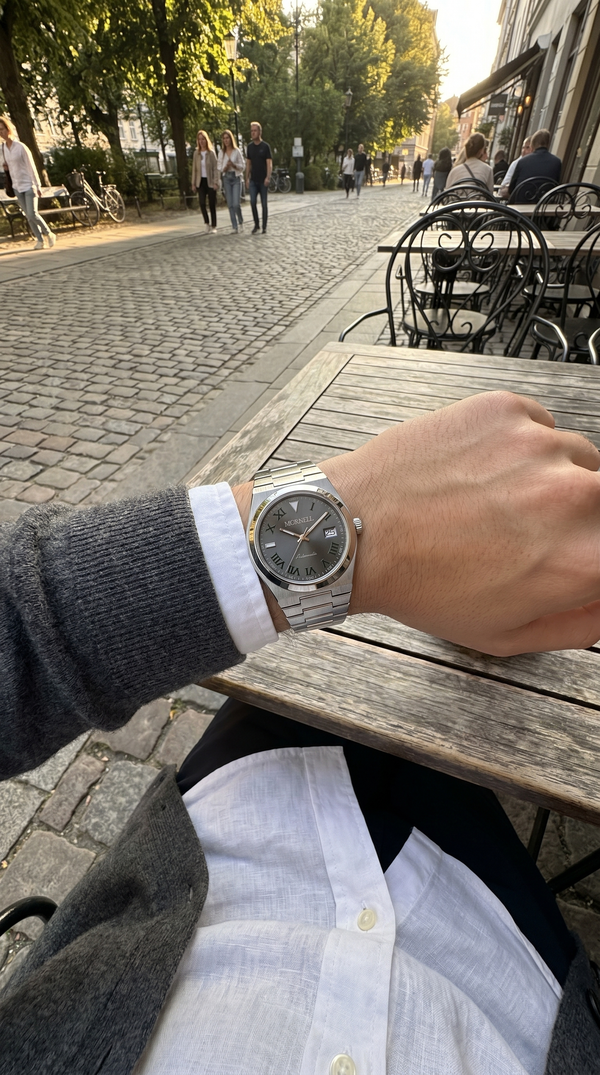 CLASSIC Silver Steel Roman Grey