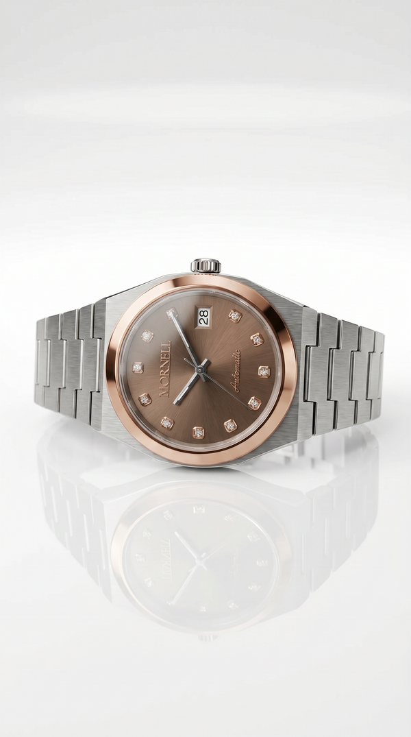 MORNELL CLASSIC Two Tone Steel Brown Diamond