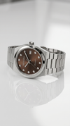 CLASSIC Silver Steel Brown Dia