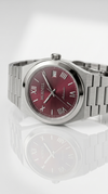 CLASSIC Silver Steel Roman Red