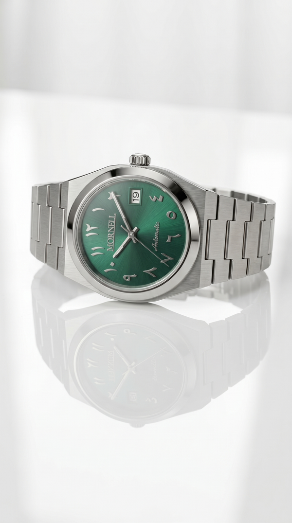 MORNELL CLASSIC Silver Steel Arabic Green