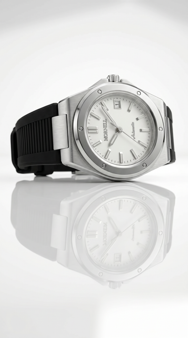 MORNELL CARENTIS Silver Steel White Rubber