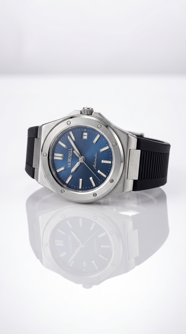 MORNELL CARENTIS Silver Steel Blue Rubber