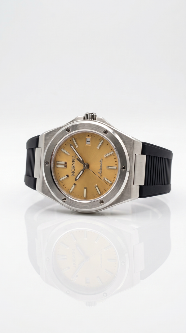 MORNELL CARENTIS Silver Steel Yellow Rubber