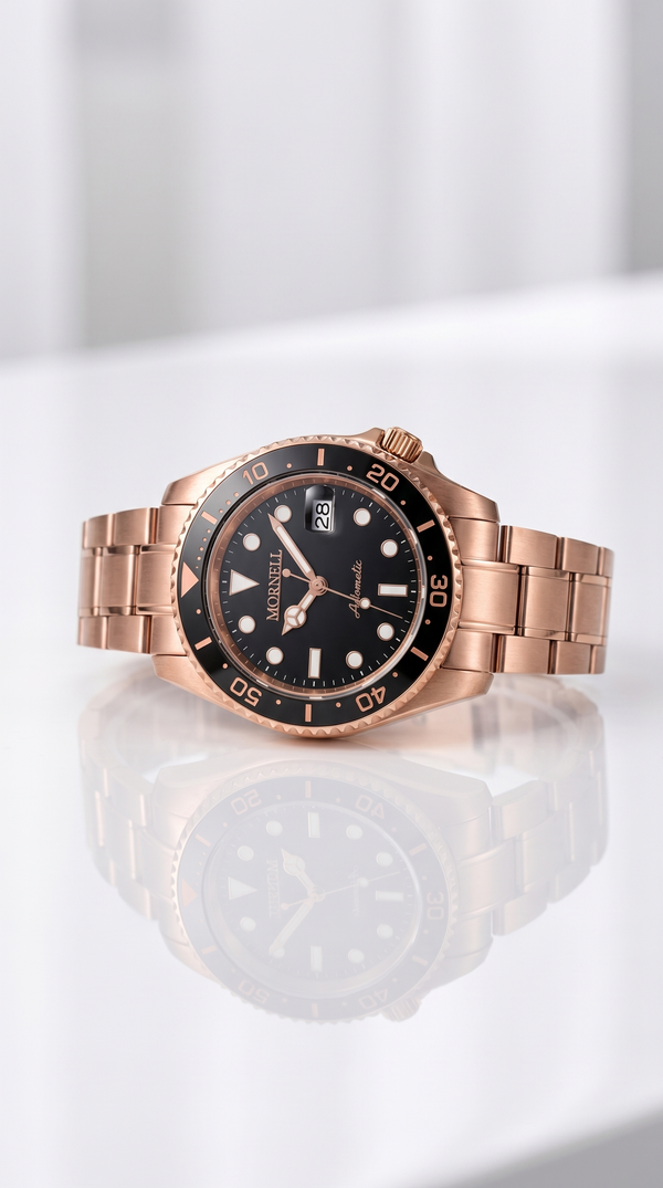 MORNELL PELAGUS Rose Steel Diver