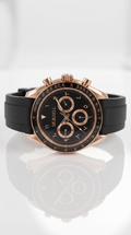 MORNELL CHRONO Rose Steel Black Rubber V2