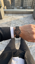 MORNELL CHRONO Rose Steel Black Rubber V2
